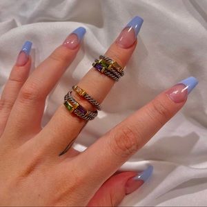 crystal rings (pack of 3)